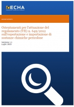 Orientamenti per l&#039;attuazione del regolamento (UE) n. 649/2012 sull&#039;esportazione e importazione di sostanze chimiche pericolose