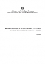 Chiarimenti in materia di diagnosi energetica nelle imprese ai sensi dell’art. 8 del D.Lgs 102/2014