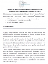 Lavanderie Industriali. Gestione del Rischio Biologico